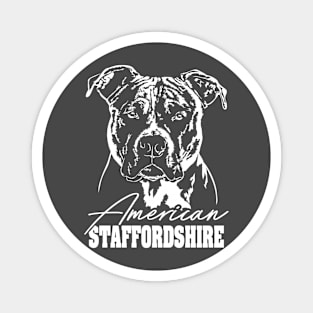 American Staffordshire Terrier dog portrait Magnet